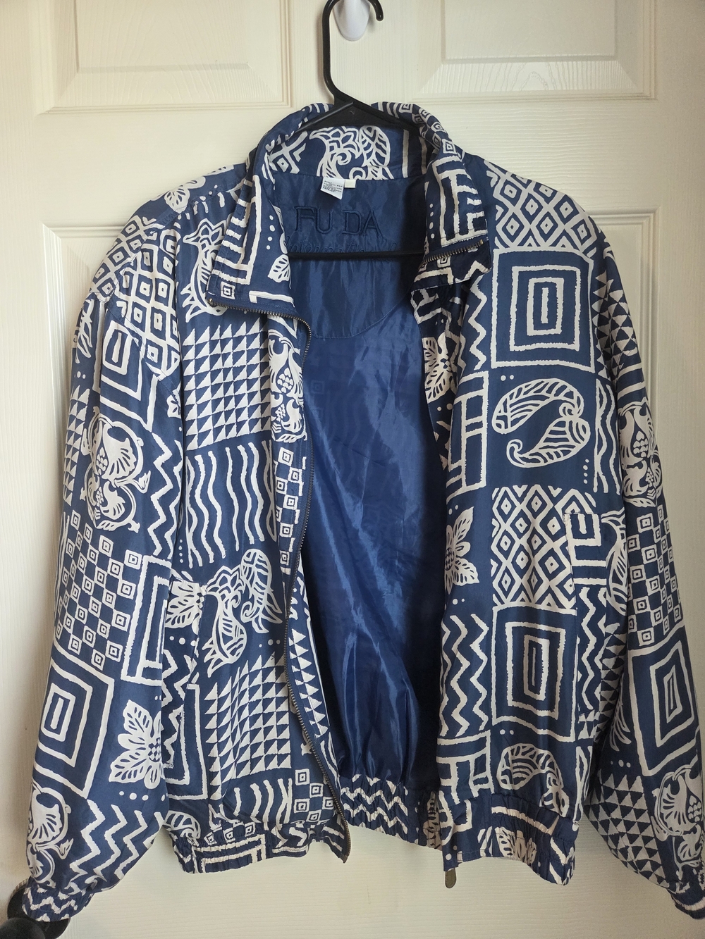 FUDA 100% silk Women's Bomber Jacket.